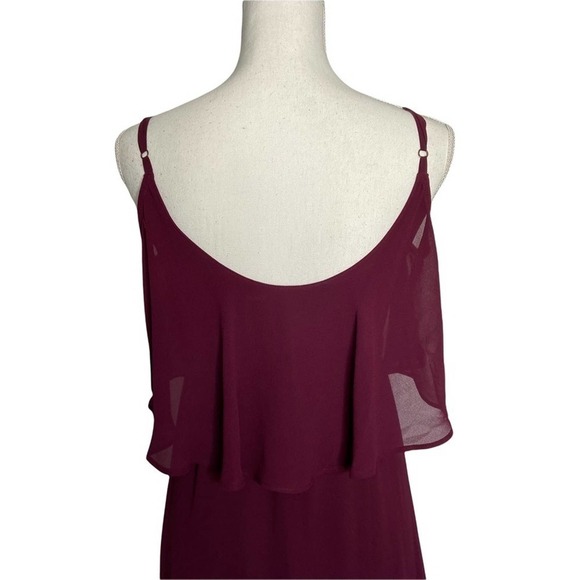 Show Me Your Mumu Caitlin Ruffle Maxi Dress Merlot - Picture 10 of 12